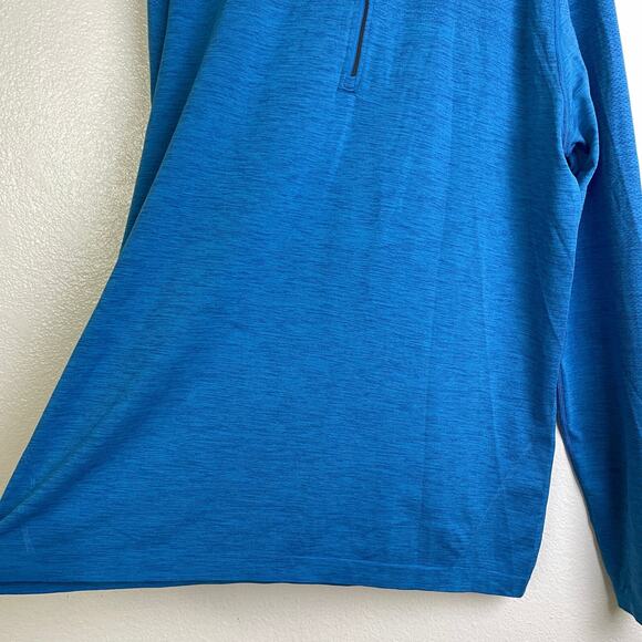 Lululemon Metal Vent Tech Shirt XL Mens Blue Long Sleeve 1/4 Zip Run Jog Outdoor - Picture 7 of 9